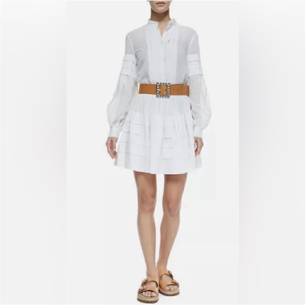 Michael Kors Collection silk tiered mini skirt, US2
